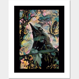 Colourful Corvids - Through The Leaves Posters and Art